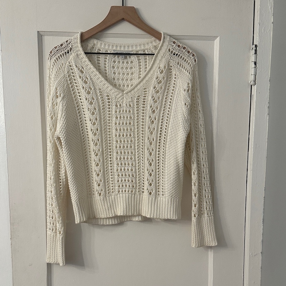 Heartloom White Knit Sweater
